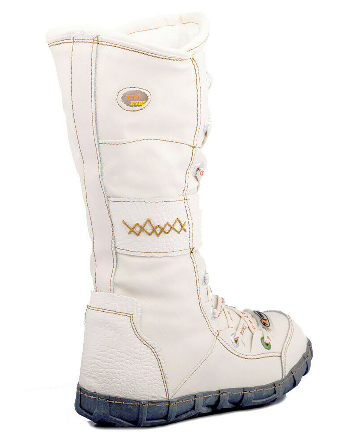 Damenstiefel | TMA 2088 | komfortable Stiefel für Damen | Winter | gefüttert | Echtleder | weiß | Größen 36 - 42