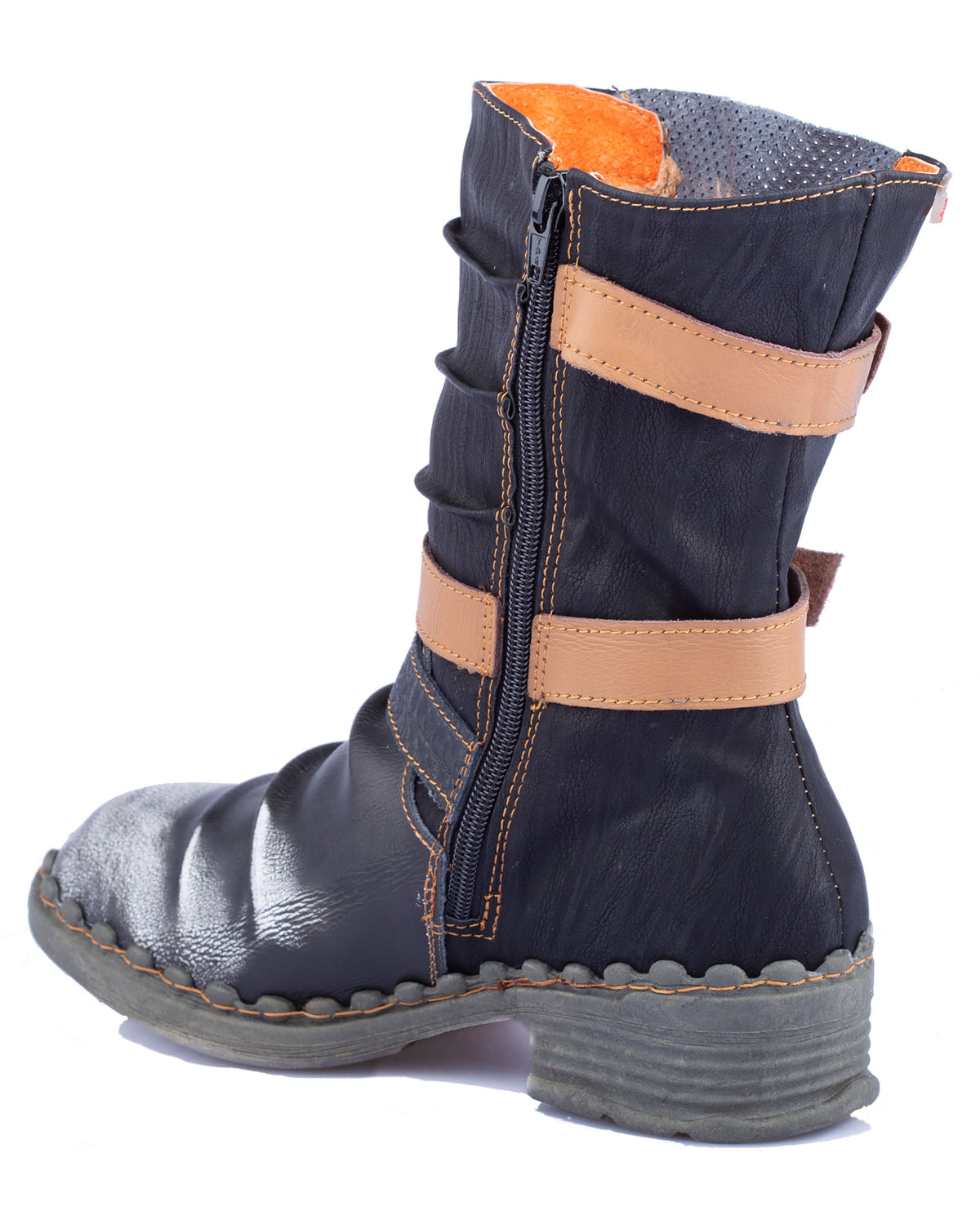 Damenstiefel | TMA 5099 | modische Stiefel für Damen | Winter | gefüttert | Echtleder | schwarz | Größen 36 - 42