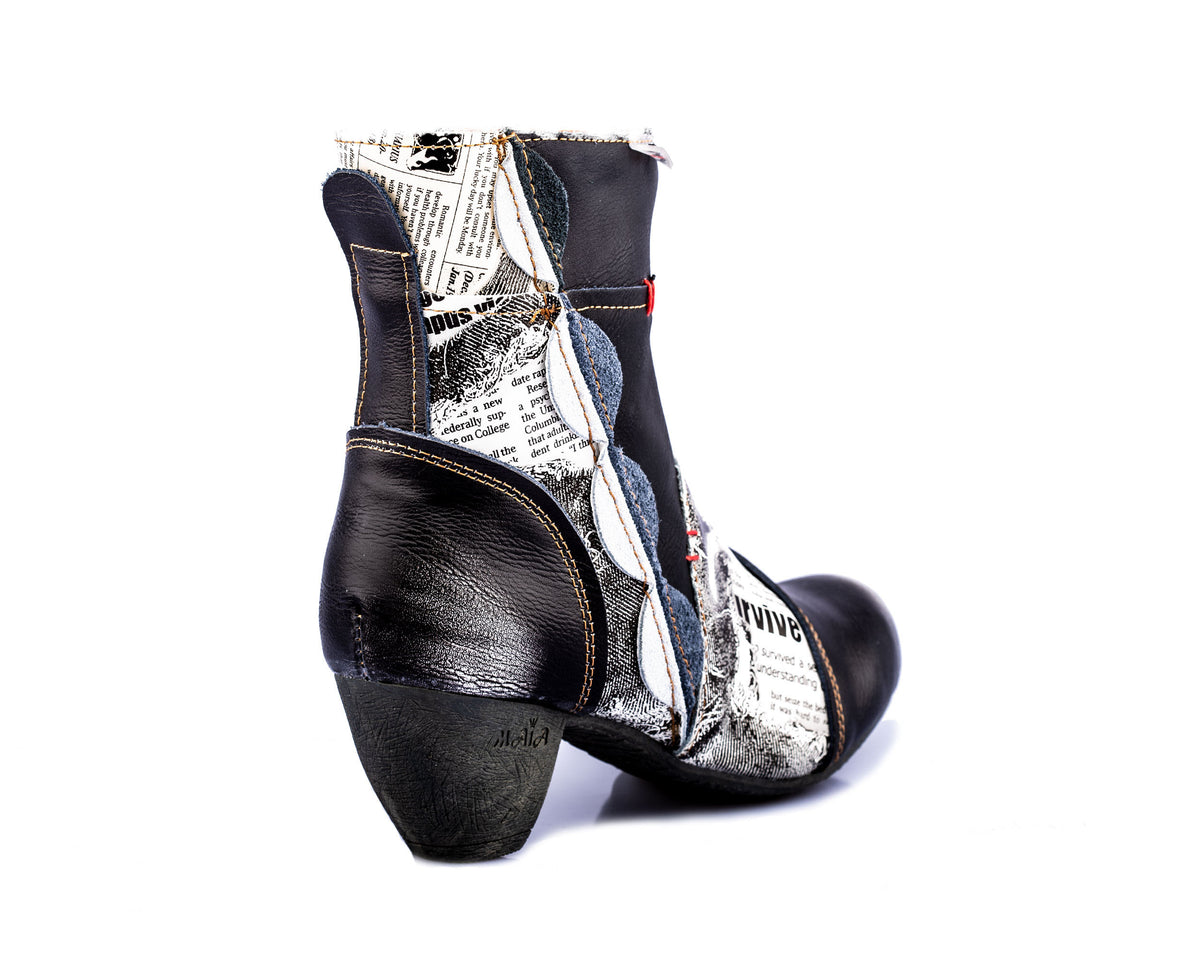 Damenstiefel | TMA 8911F | modische Stiefel für Damen | Winter | gefüttert | Echtleder | schwarz | Größen 36 - 42