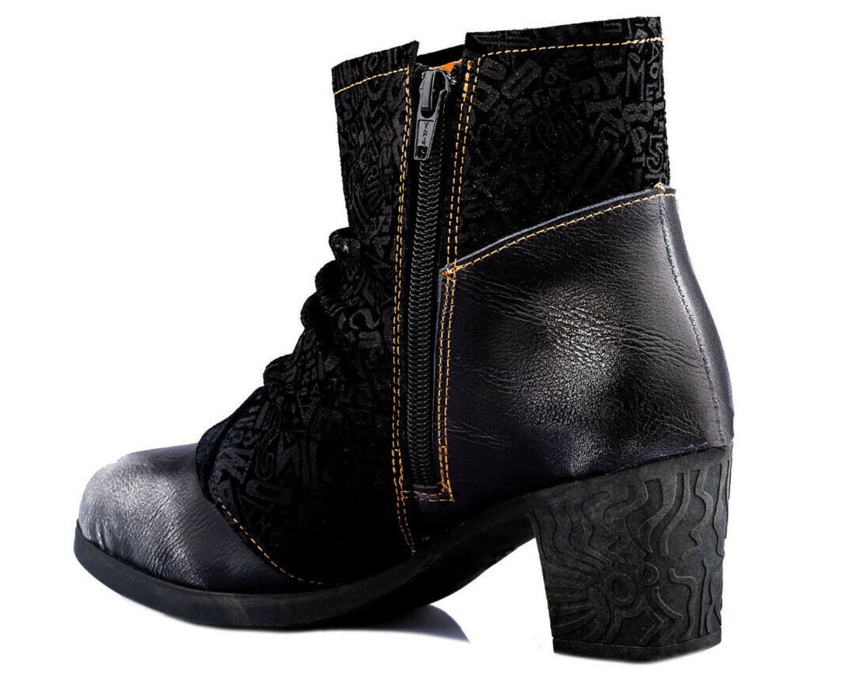 Damen Stiefeletten | TMA 1107 | Frühjahr | Sommer | Herbst | Echtleder | schwarz | Größen 36 - 42