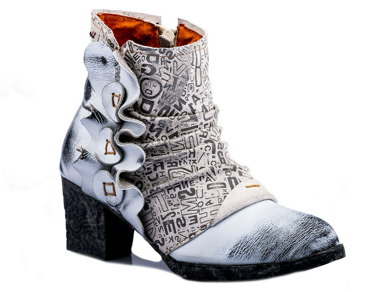 Damen Stiefeletten | TMA 1107 | Frühjahr | Sommer | Herbst | Echtleder | weiß | Größen 36 - 42