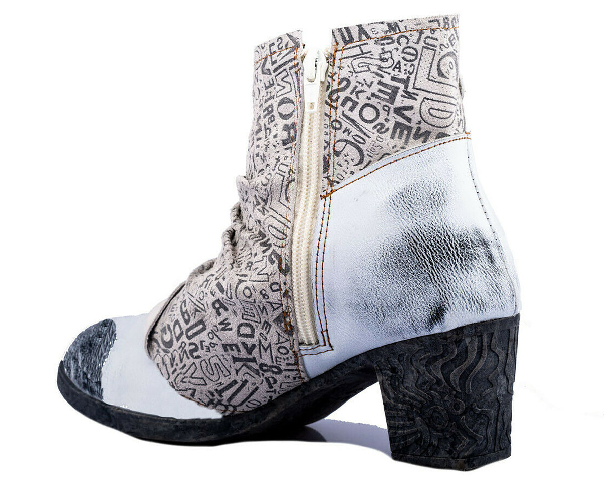 Damen Stiefeletten | TMA 1107 | Frühjahr | Sommer | Herbst | Echtleder | weiß | Größen 36 - 42