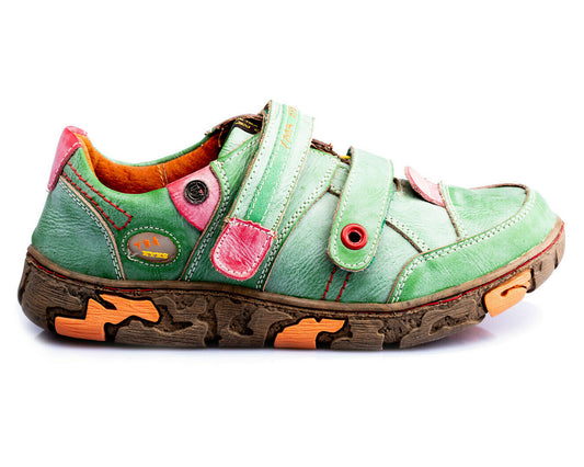 Damen Halbschuh | TMA 1367 | Sneaker | Damen Sneakers | Echtleder | grün | Größen 36 - 42