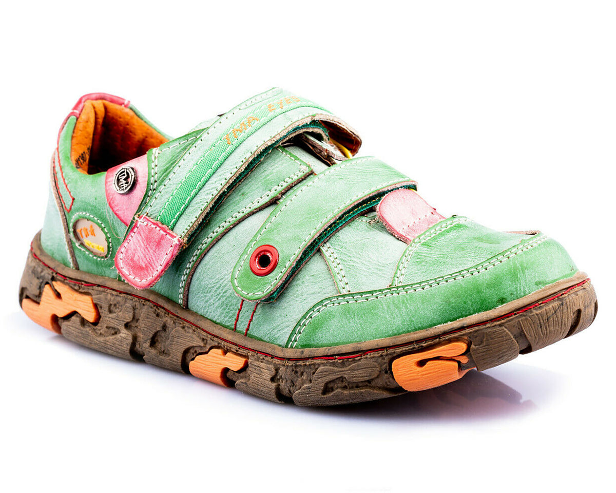 Damen Halbschuh | TMA 1367 | Sneaker | Damen Sneakers | Echtleder | grün | Größen 36 - 42