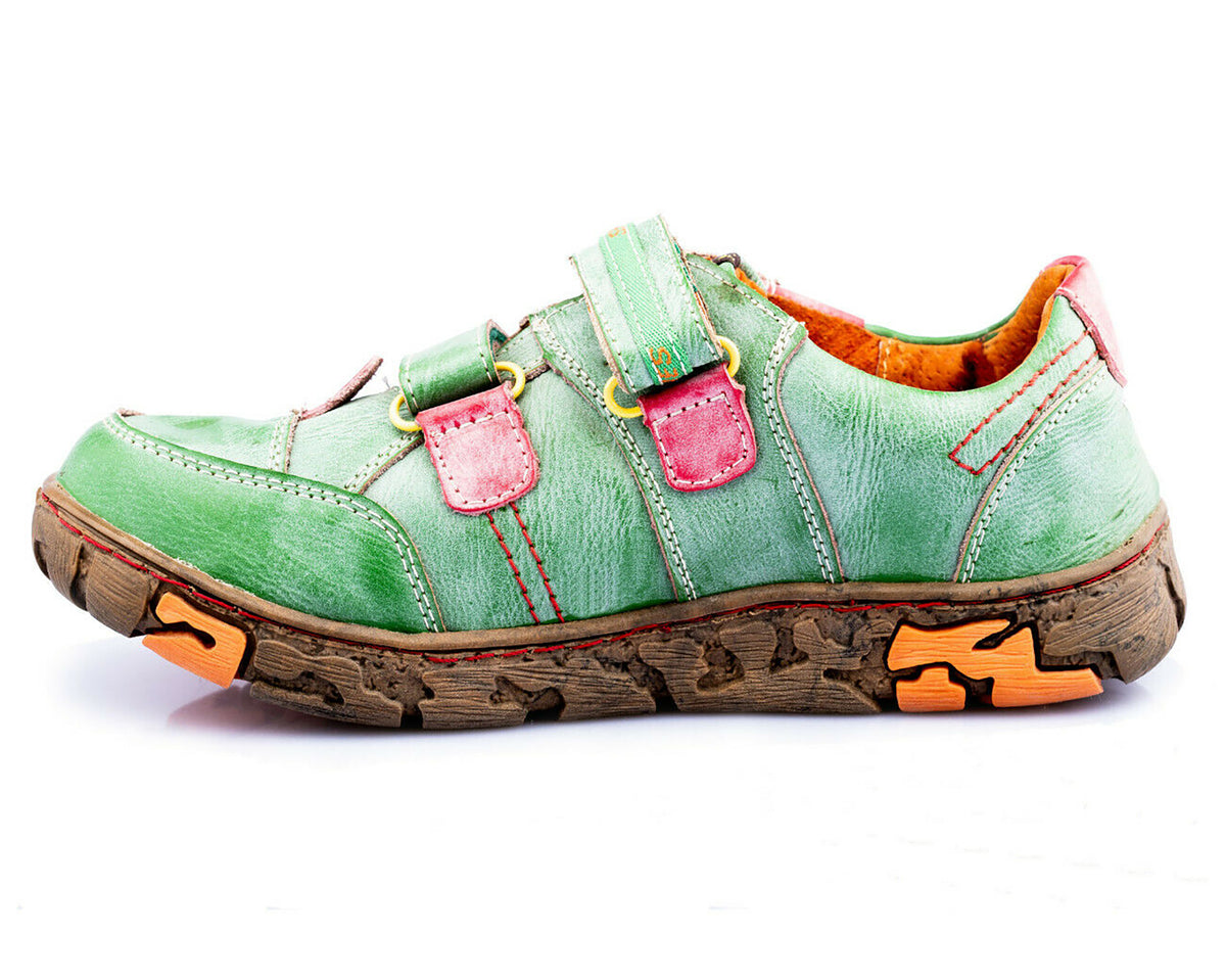 Damen Halbschuh | TMA 1367 | Sneaker | Damen Sneakers | Echtleder | grün | Größen 36 - 42