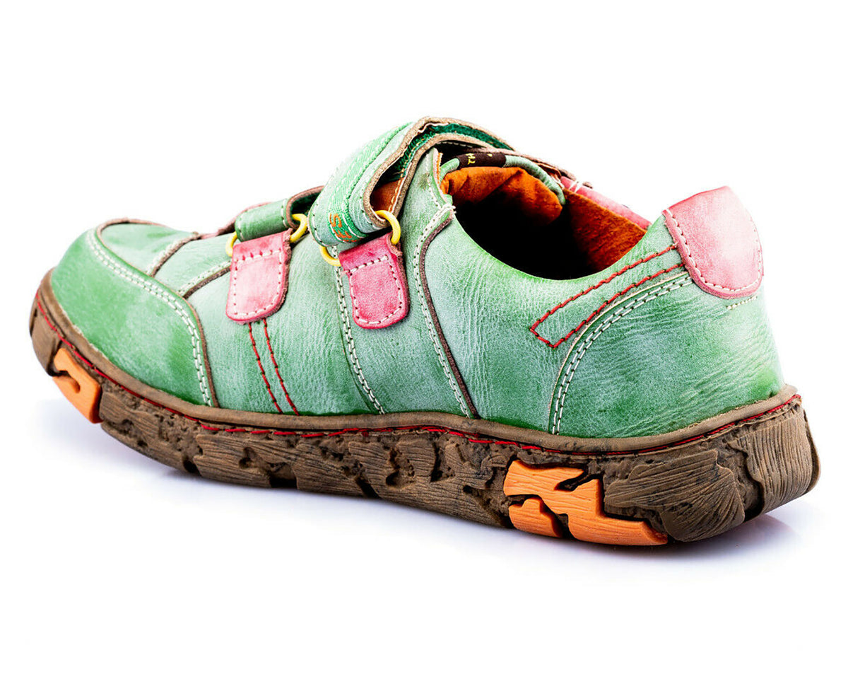 Damen Halbschuh | TMA 1367 | Sneaker | Damen Sneakers | Echtleder | grün | Größen 36 - 42