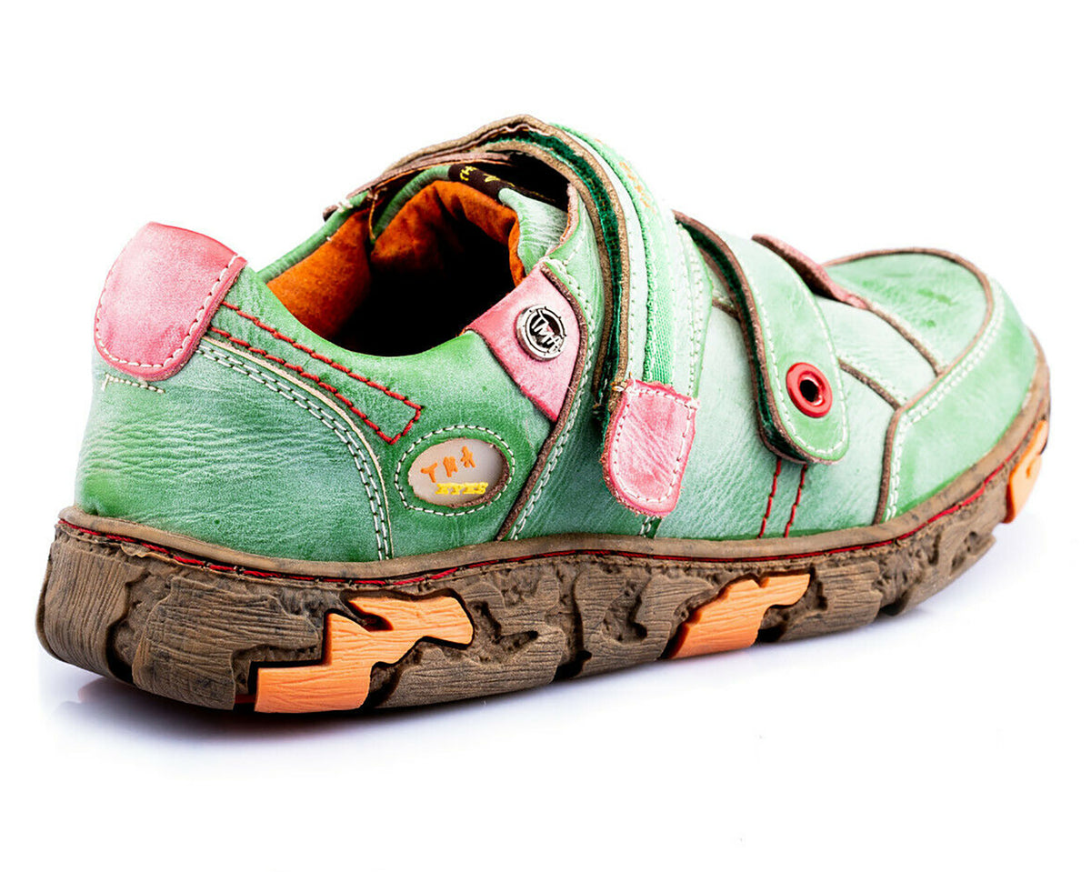Damen Halbschuh | TMA 1367 | Sneaker | Damen Sneakers | Echtleder | grün | Größen 36 - 42
