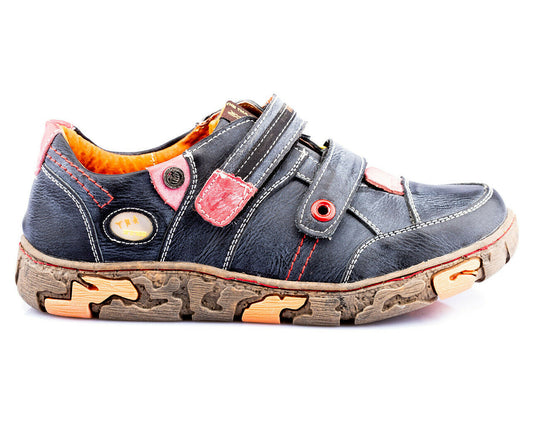 Damen Halbschuh | TMA 1367 | Sneaker | Damen Sneakers | Echtleder | schwarz | Größen 36 - 42