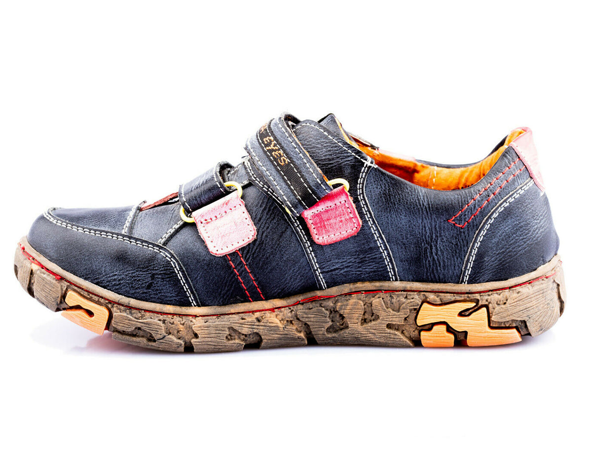 Damen Halbschuh | TMA 1367 | Sneaker | Damen Sneakers | Echtleder | schwarz | Größen 36 - 42