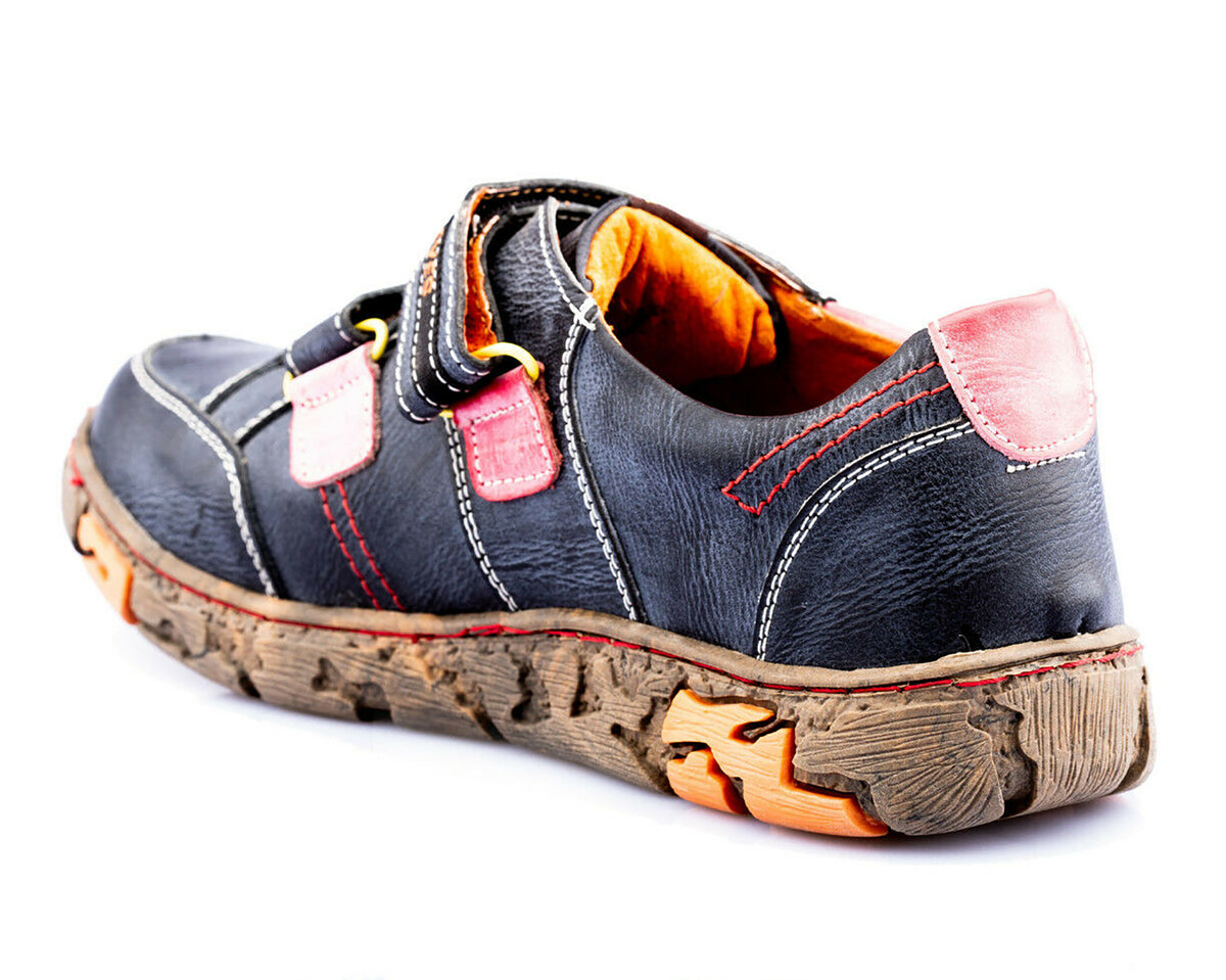 Damen Halbschuh | TMA 1367 | Sneaker | Damen Sneakers | Echtleder | schwarz | Größen 36 - 42
