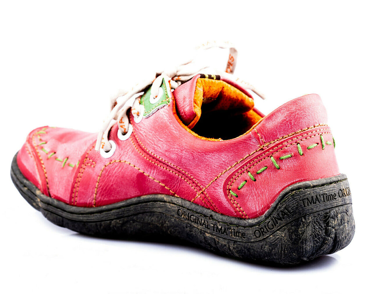 Damen Halbschuh | TMA 1646 | Sneaker | Damen Sneakers | Echtleder | rot | Größen 36 - 42