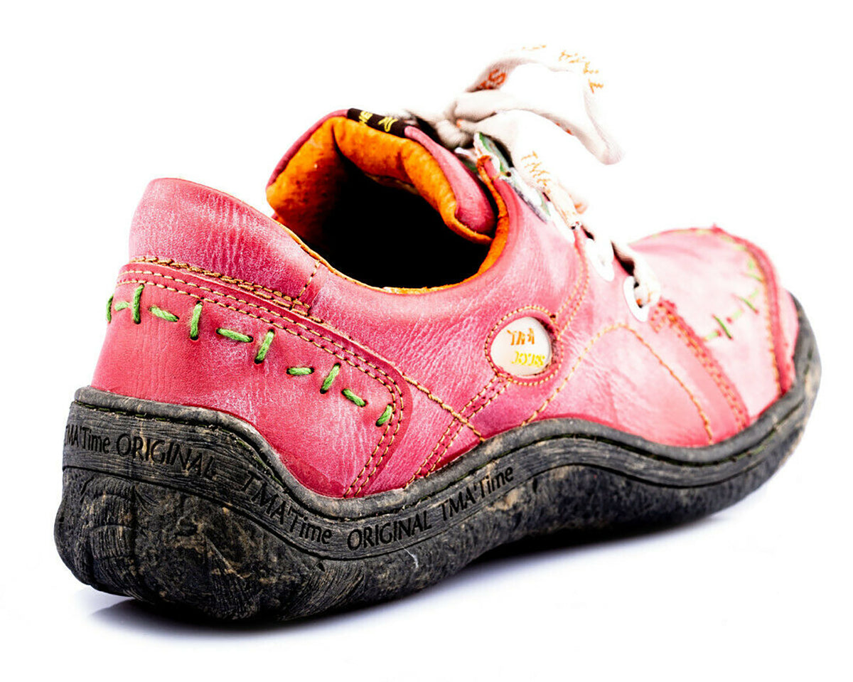 Damen Halbschuh | TMA 1646 | Sneaker | Damen Sneakers | Echtleder | rot | Größen 36 - 42