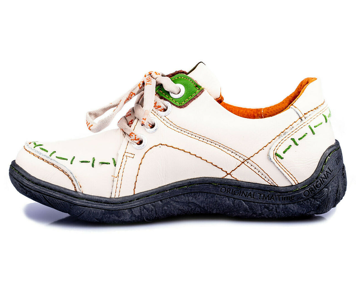 Damen Halbschuh | TMA 1646 | Sneaker | Damen Sneakers | Echtleder | weiß | Größen 36 - 42