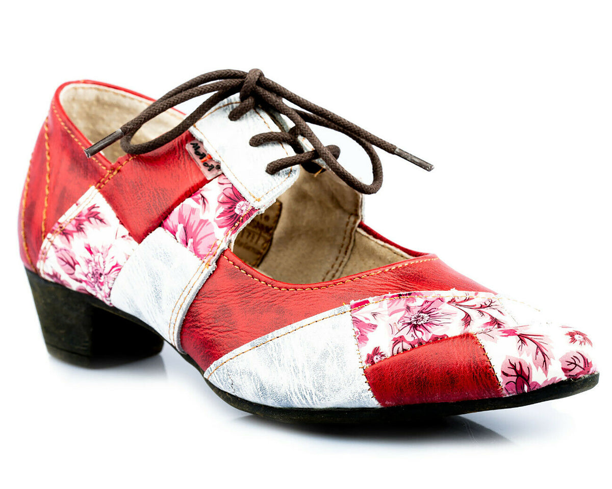 Pumps | TMA 1844 | Damen Halbschuhe mit Absatz | Echtleder Schuhe | rot | Größen 36 - 42
