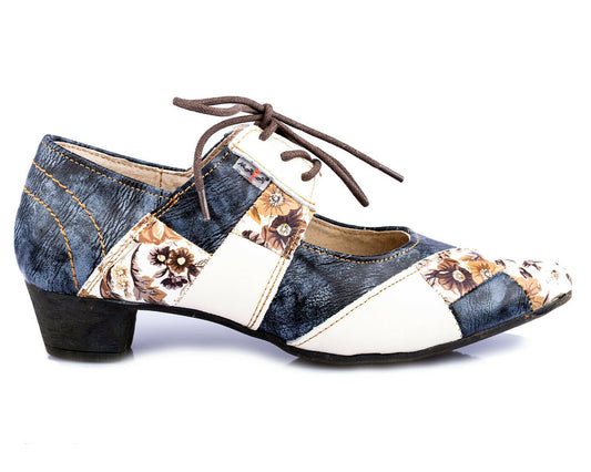 Pumps | TMA 1844 | Damen Halbschuhe mit Absatz | Echtleder Schuhe | schwarz | Größen 36 - 42