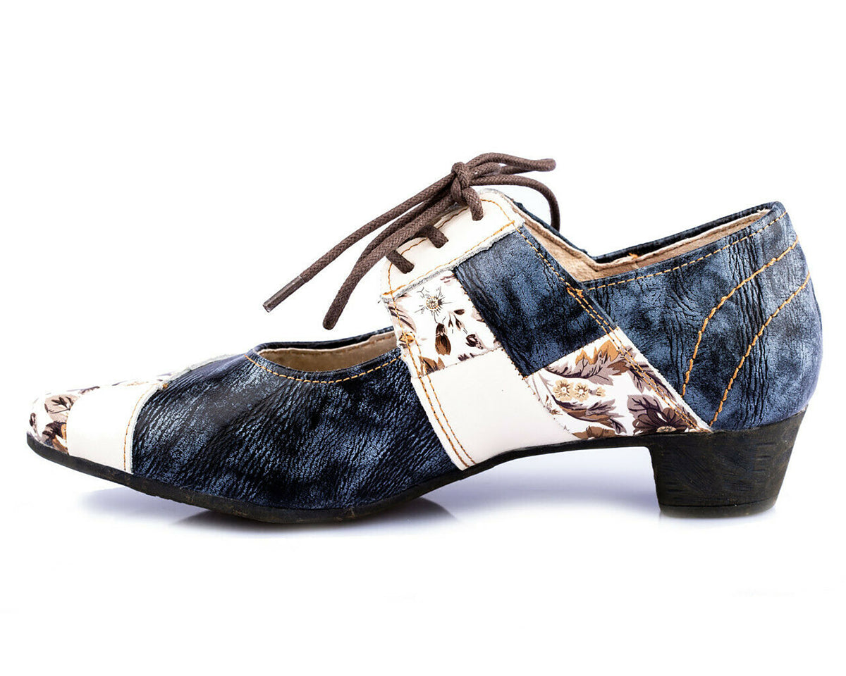 Pumps | TMA 1844 | Damen Halbschuhe mit Absatz | Echtleder Schuhe | schwarz | Größen 36 - 42
