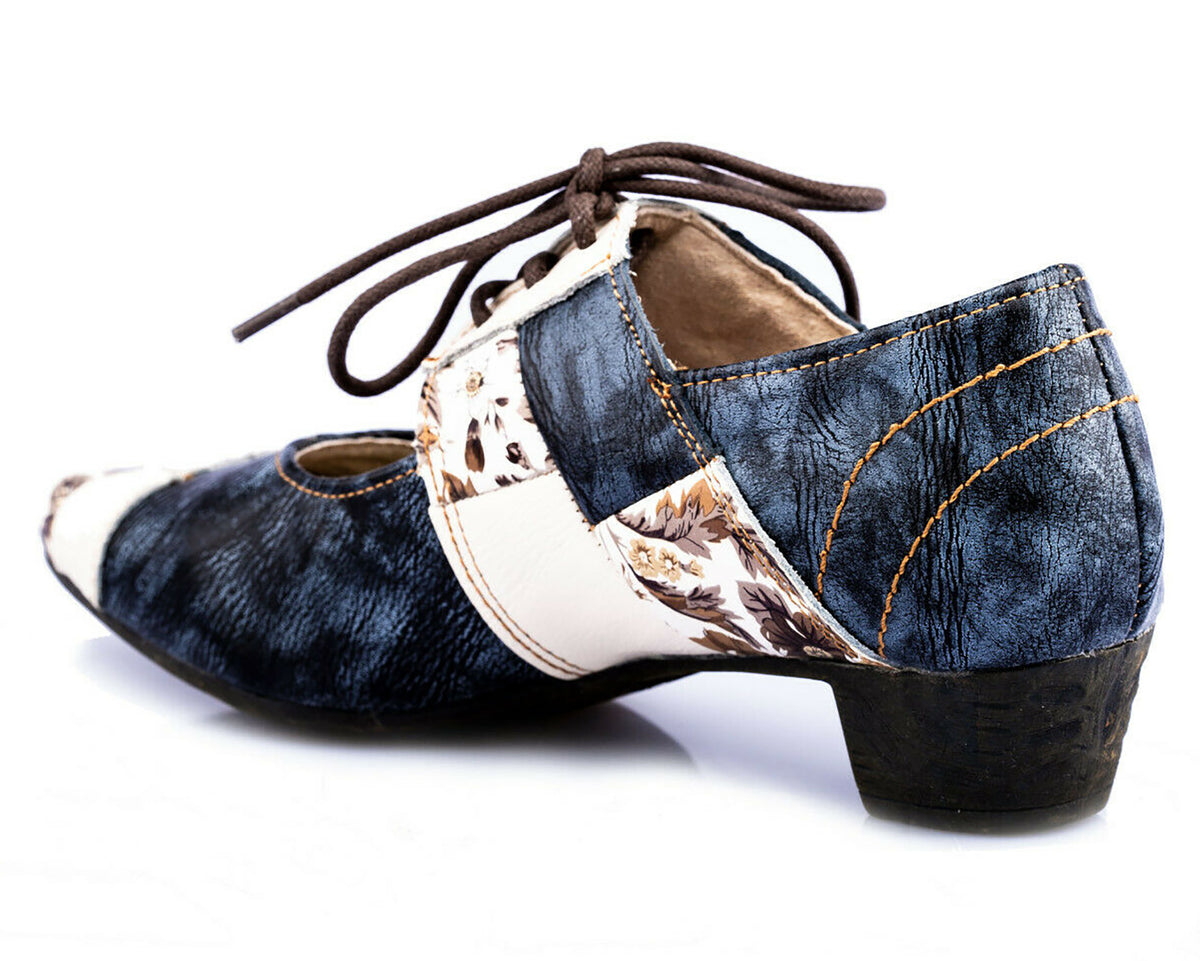 Pumps | TMA 1844 | Damen Halbschuhe mit Absatz | Echtleder Schuhe | schwarz | Größen 36 - 42