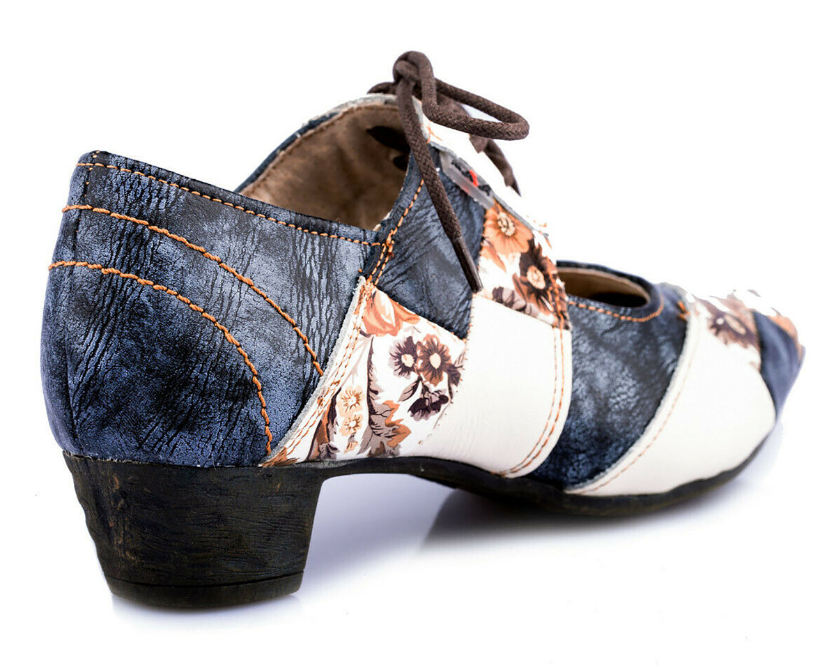 Pumps | TMA 1844 | Damen Halbschuhe mit Absatz | Echtleder Schuhe | schwarz | Größen 36 - 42