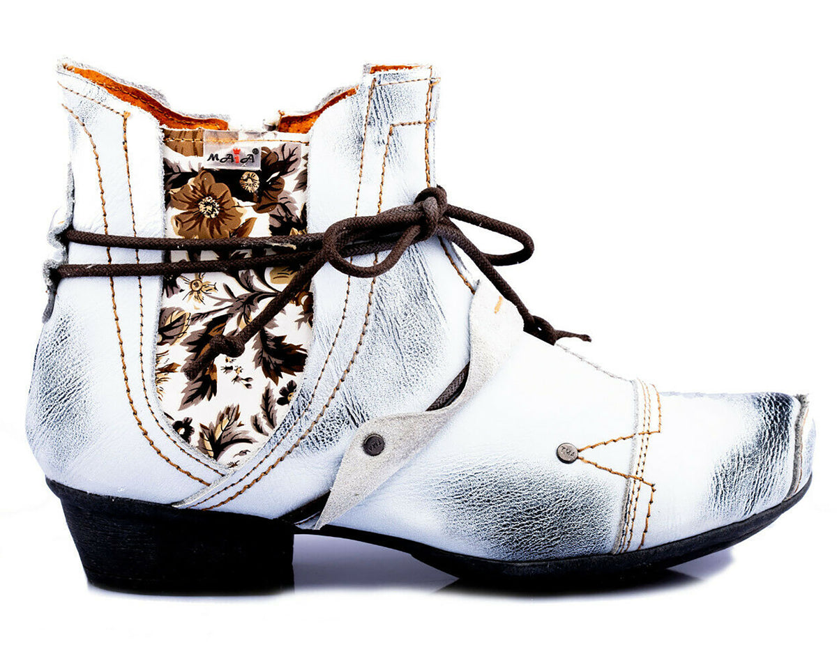 Damen Stiefeletten | TMA 1858 | Frühjahr | Sommer | Herbst | Echtleder | weiß | Größen 36 - 42