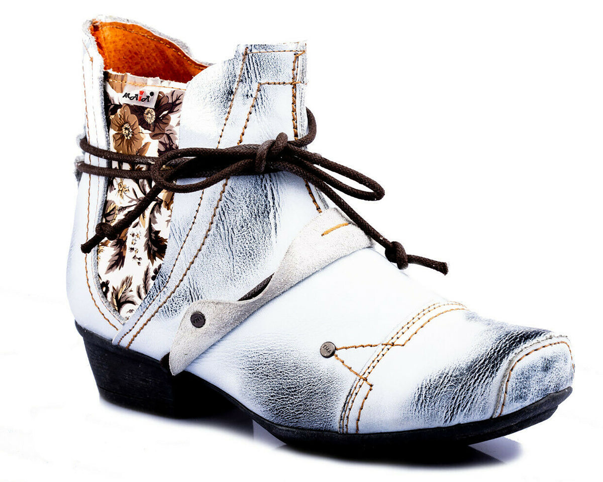 Damen Stiefeletten | TMA 1858 | Frühjahr | Sommer | Herbst | Echtleder | weiß | Größen 36 - 42