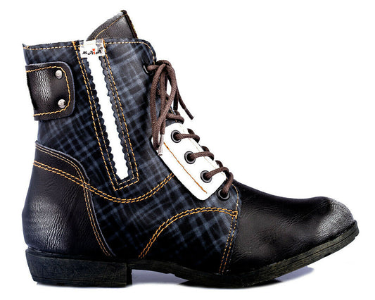Damen Stiefeletten | TMA 1881 | Winter | gefüttert | Echtleder | schwarz | Größen 36 - 42