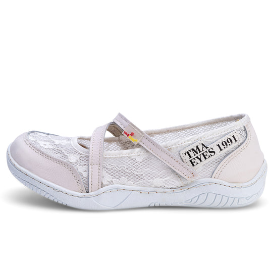 Damenschuhe | TMA 2031 | Damenschuhe aus Spitze | Slipper | weiß | Größen 36 - 42
