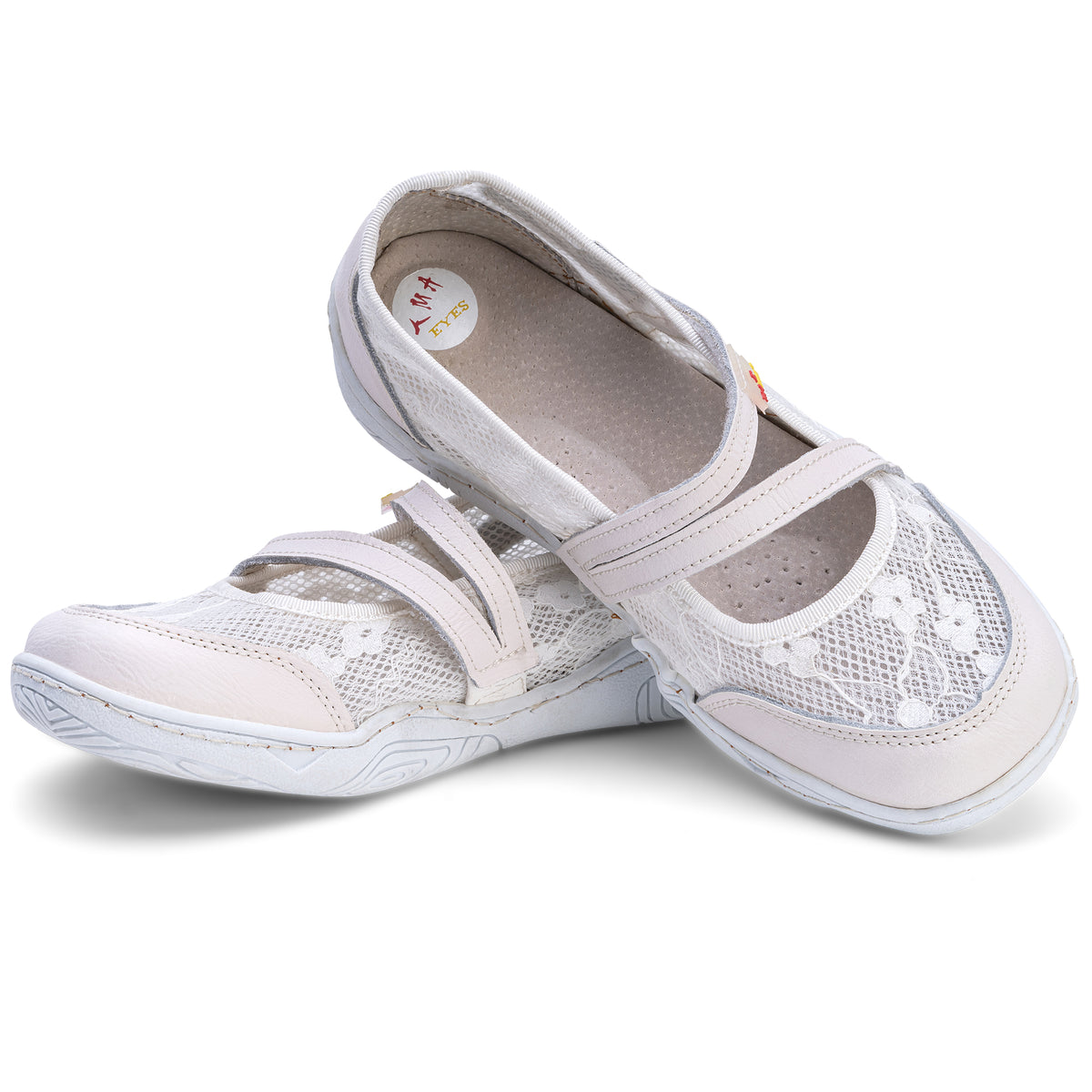 Damenschuhe | TMA 2031 | Damenschuhe aus Spitze | Slipper | weiß | Größen 36 - 42