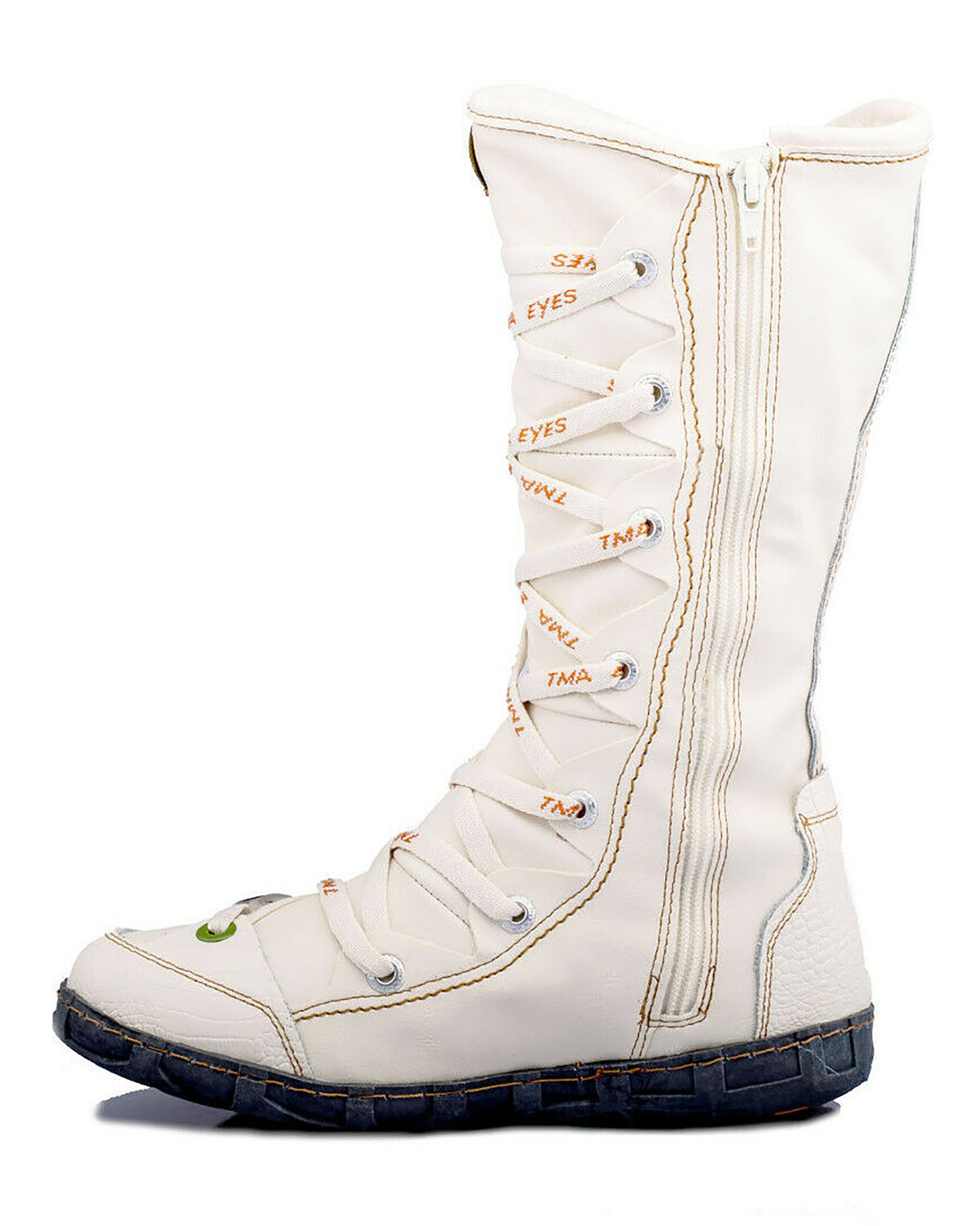 Damenstiefel | TMA 2088 | komfortable Stiefel für Damen | Winter | gefüttert | Echtleder | weiß | Größen 36 - 42