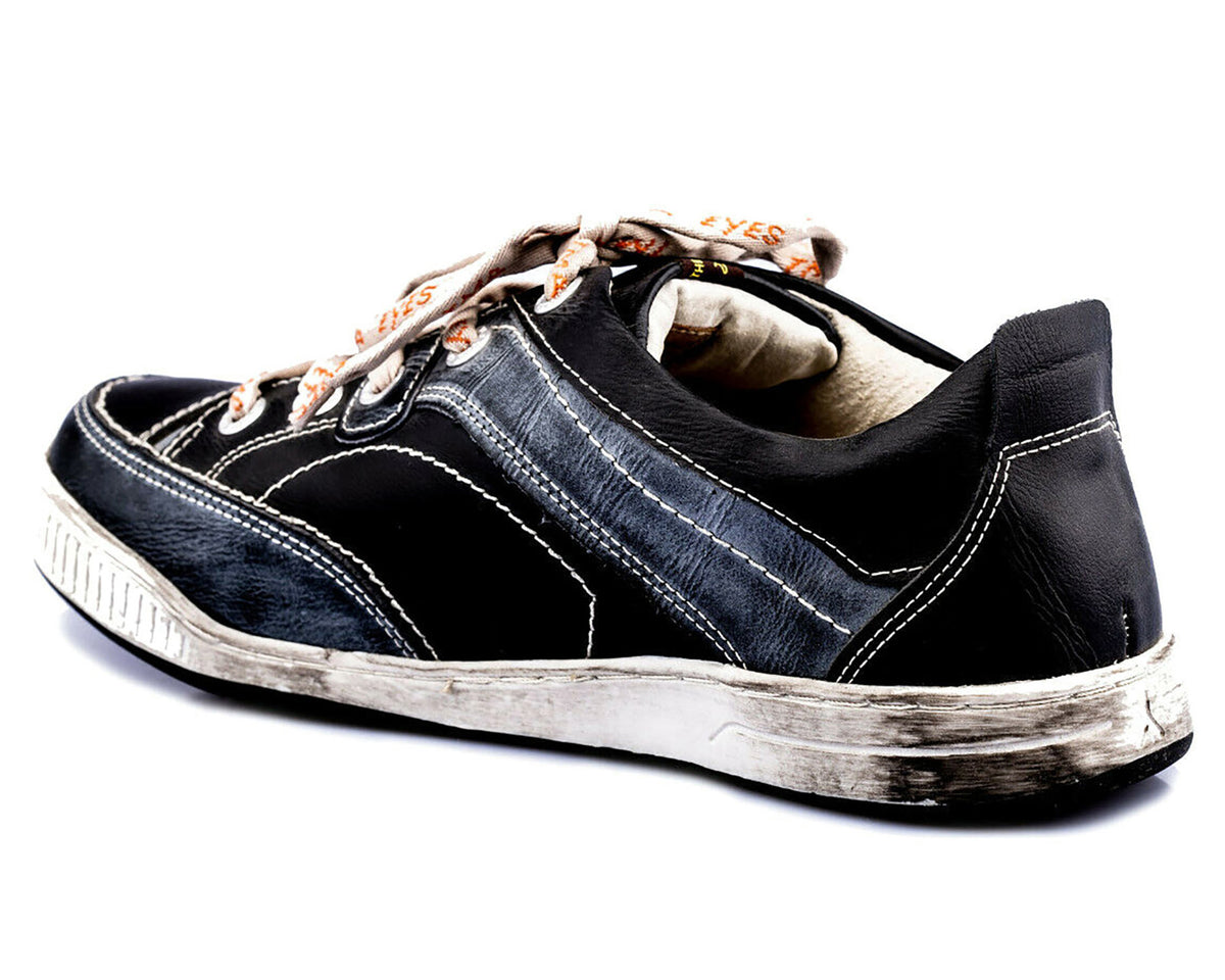 Herrenschuhe | TMA 4199 | Herren Halbschuhe | Sneaker | Echtleder | schwarz | alle Größen 41 – 46