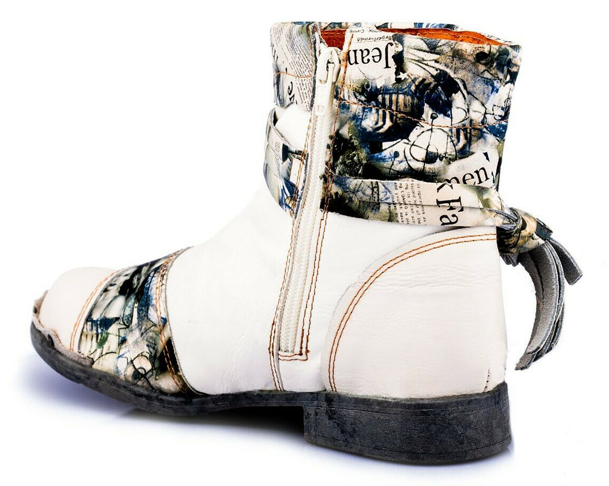 Damen Stiefeletten | TMA 5001 | Frühjahr | Sommer | Herbst | Echtleder | weiß | Größen 36 - 42