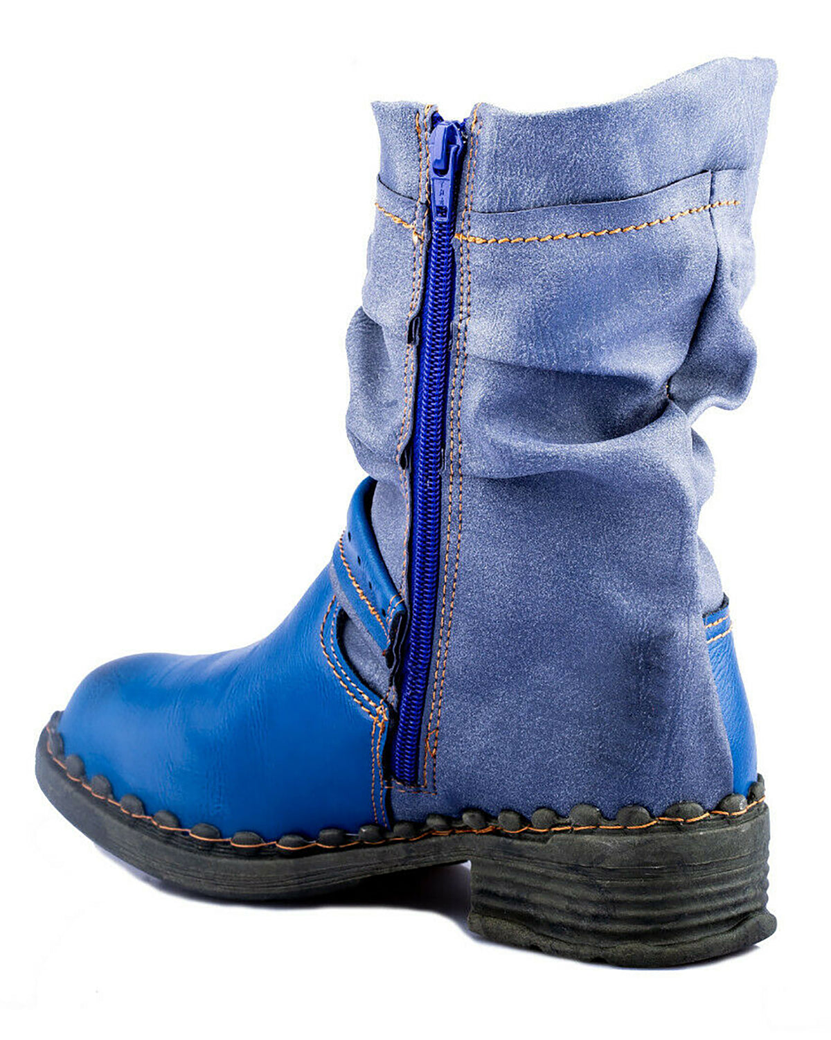 Damenstiefel | TMA 5005 | modische Stiefel für Damen | Winter | gefüttert | Echtleder | blau | Größen 36 - 42