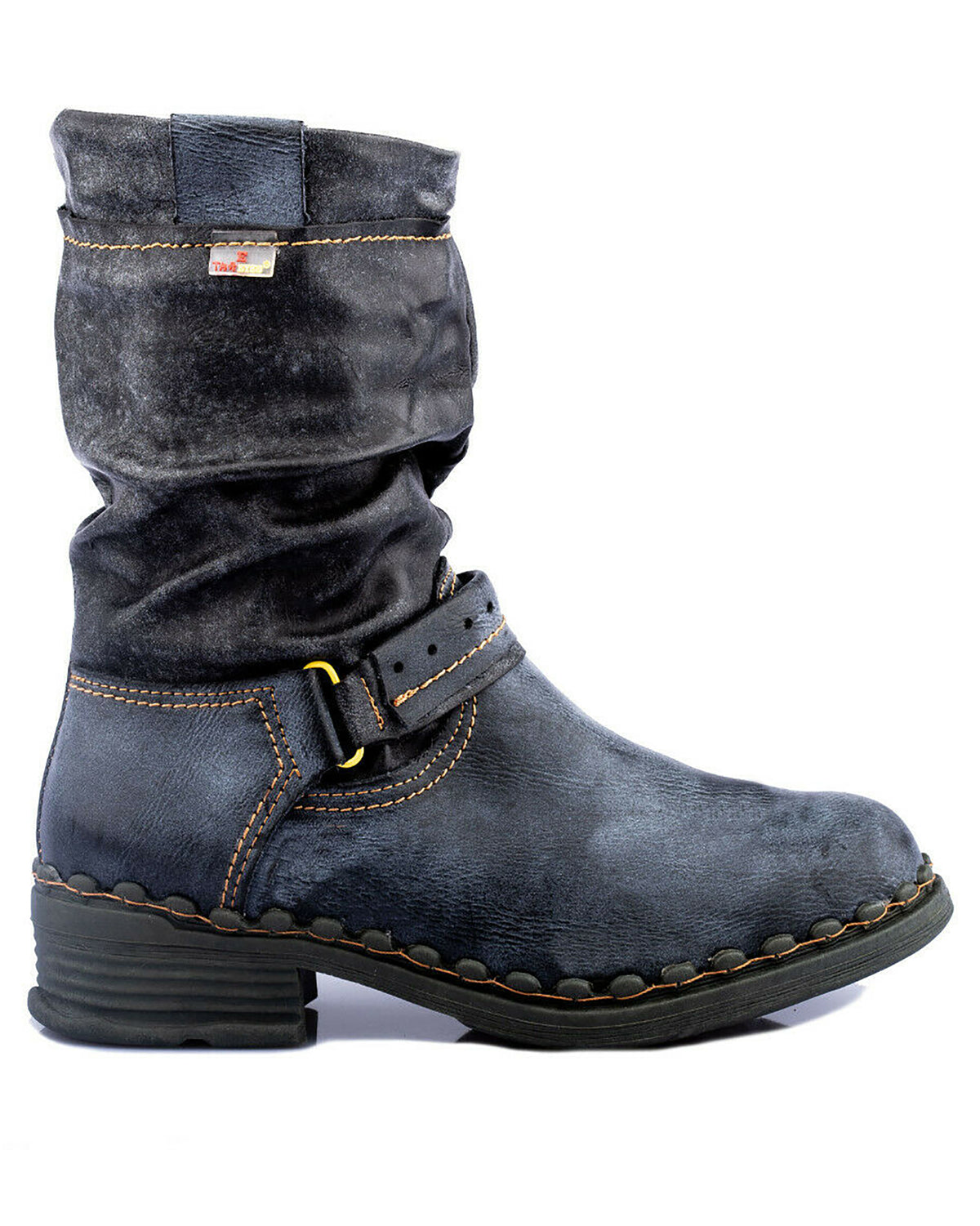 Damenstiefel | TMA 5005 | modische Stiefel für Damen | Winter | gefüttert | Echtleder | schwarz | Größen 36 - 42
