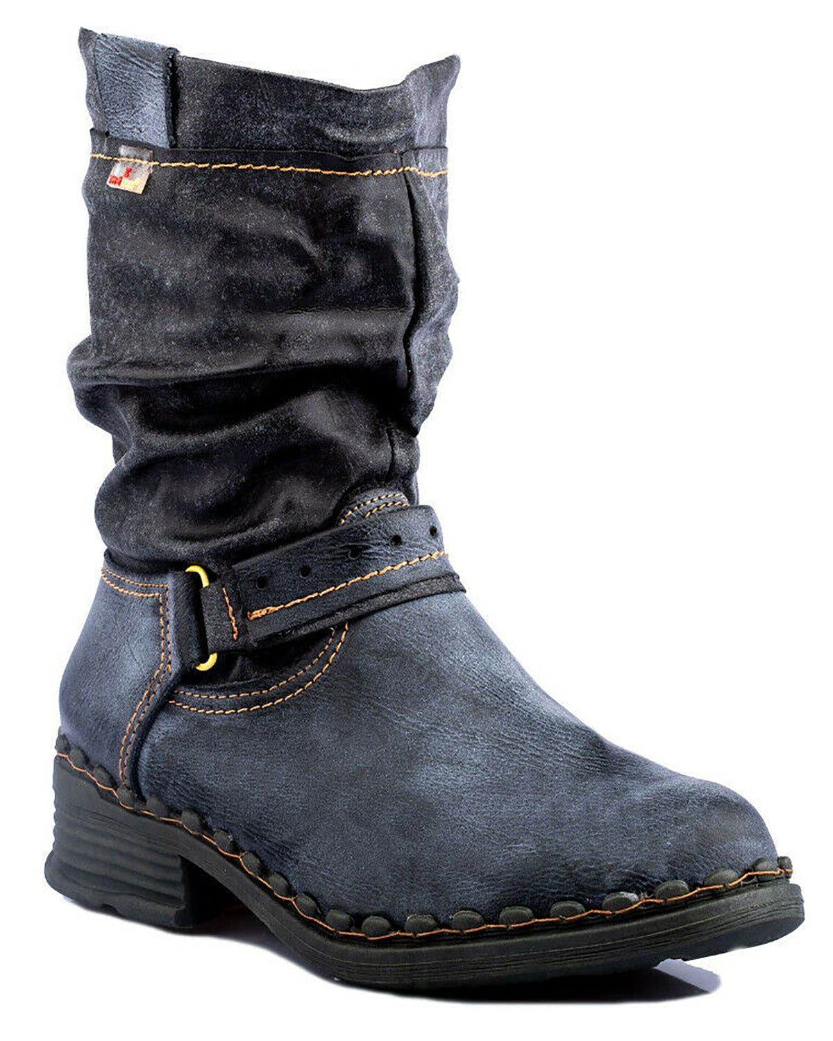 Damenstiefel | TMA 5005 | modische Stiefel für Damen | Winter | gefüttert | Echtleder | schwarz | Größen 36 - 42