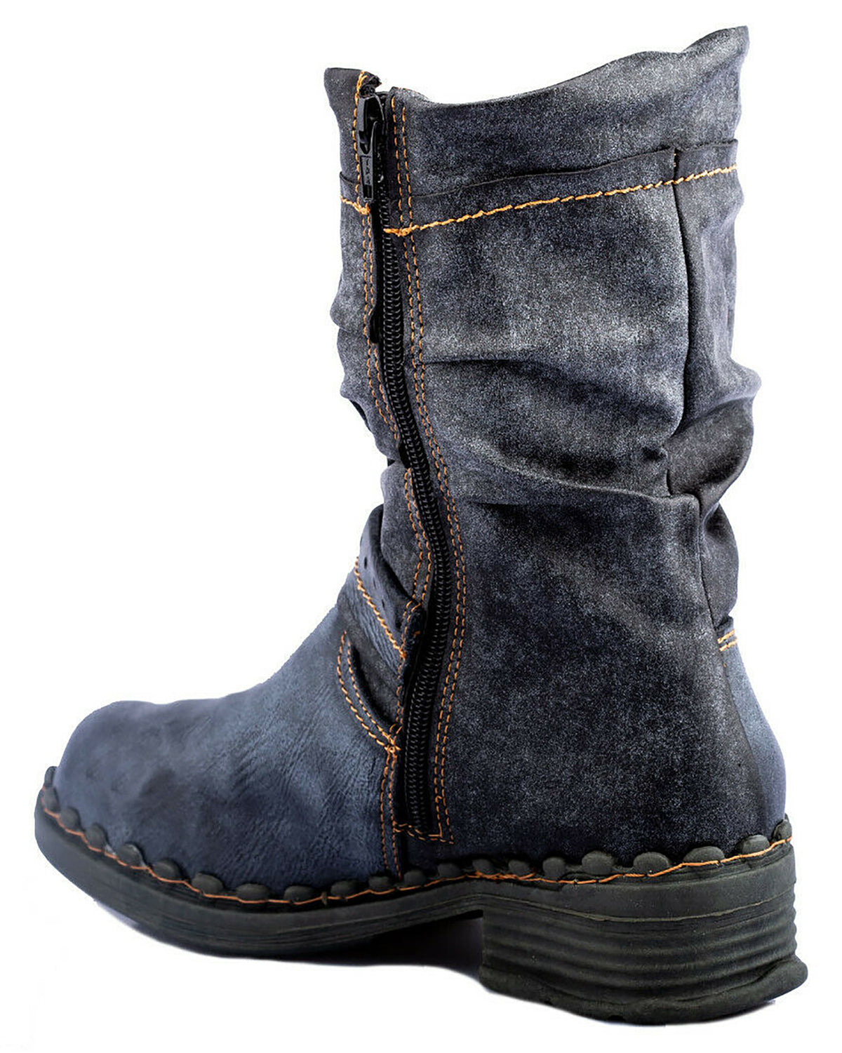 Damenstiefel | TMA 5005 | modische Stiefel für Damen | Winter | gefüttert | Echtleder | schwarz | Größen 36 - 42