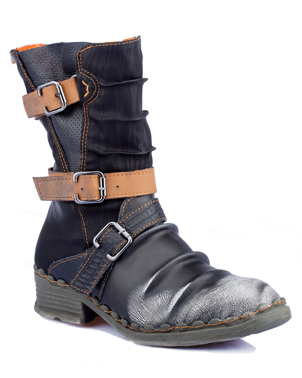 Damenstiefel | TMA 5099 | modische Stiefel für Damen | Winter | gefüttert | Echtleder | schwarz | Größen 36 - 42