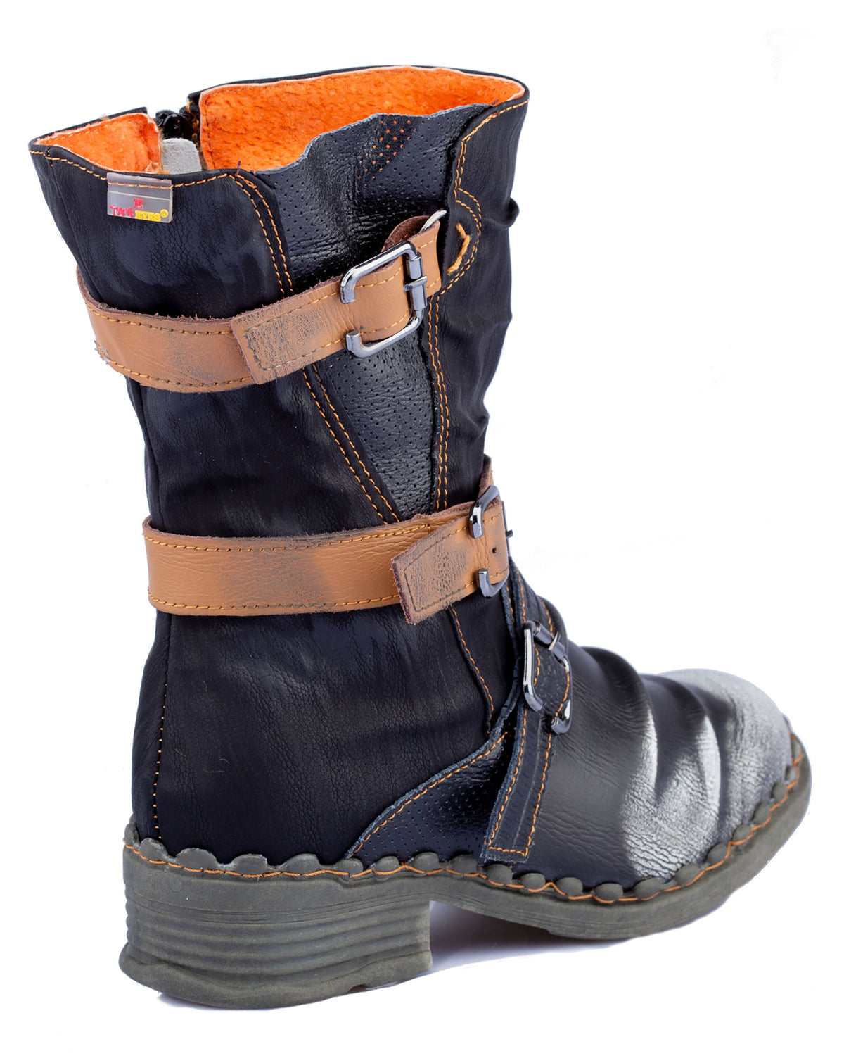 Damenstiefel | TMA 5099 | modische Stiefel für Damen | Winter | gefüttert | Echtleder | schwarz | Größen 36 - 42