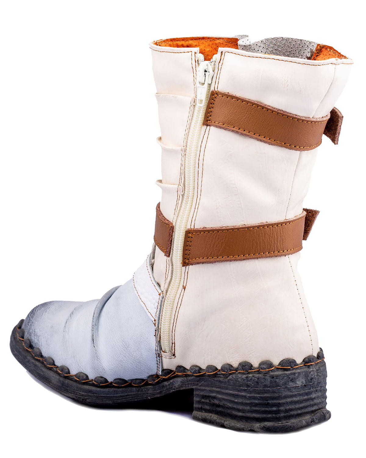 Damenstiefel | TMA 5099 | modische Stiefel für Damen | Winter | gefüttert | Echtleder | weiß | Größen 36 - 42
