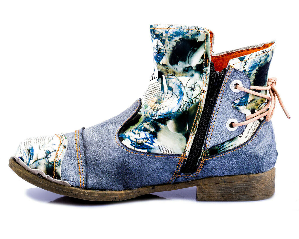 Damen Stiefeletten | TMA 5116 | Frühjahr | Sommer | Herbst | Echtleder | schwarz | Größen 36 - 42