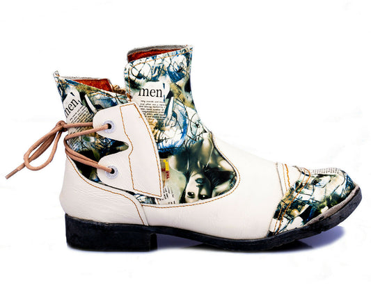 Damen Stiefeletten | TMA 5116 | Frühjahr | Sommer | Herbst | Echtleder | weiß | Größen 36 - 42