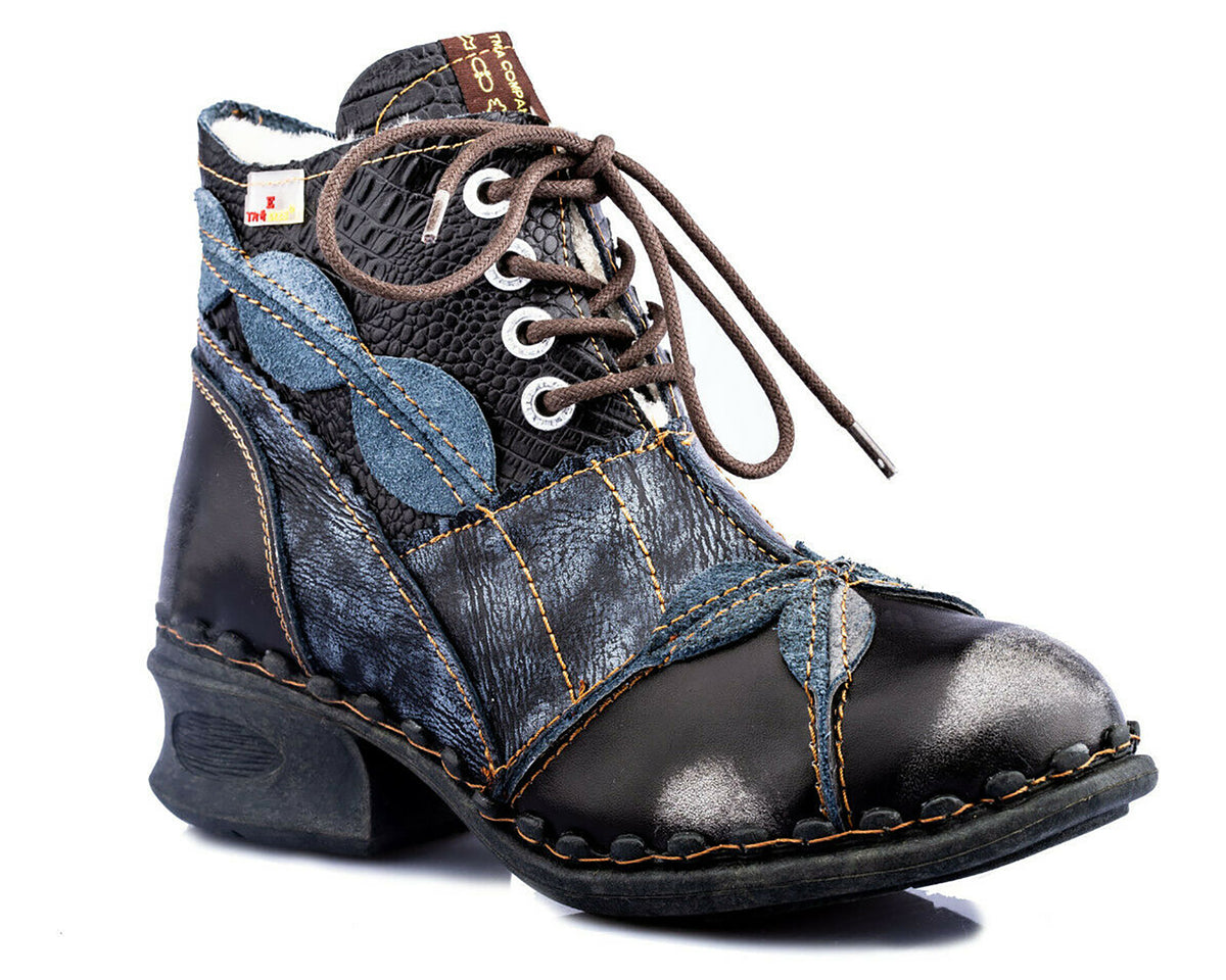 Damen Stiefeletten | TMA 5188 | Winter | gefüttert | Echtleder | schwarz | Größen 36 - 42