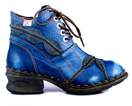 Damen Stiefeletten | TMA 5188A | Frühjahr | Sommer | Herbst | Echtleder | blau | Größen 36 - 42