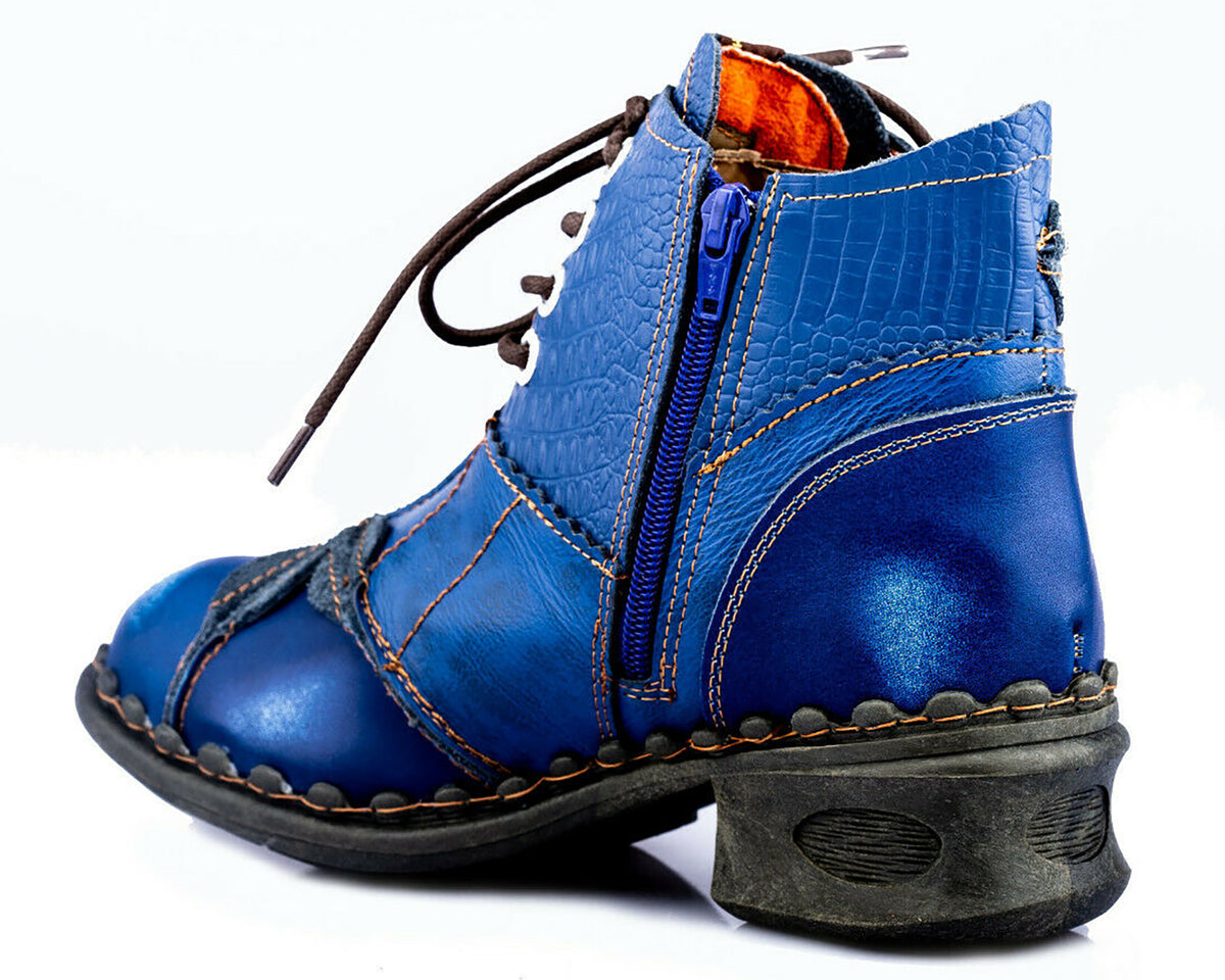 Damen Stiefeletten | TMA 5188A | Frühjahr | Sommer | Herbst | Echtleder | blau | Größen 36 - 42