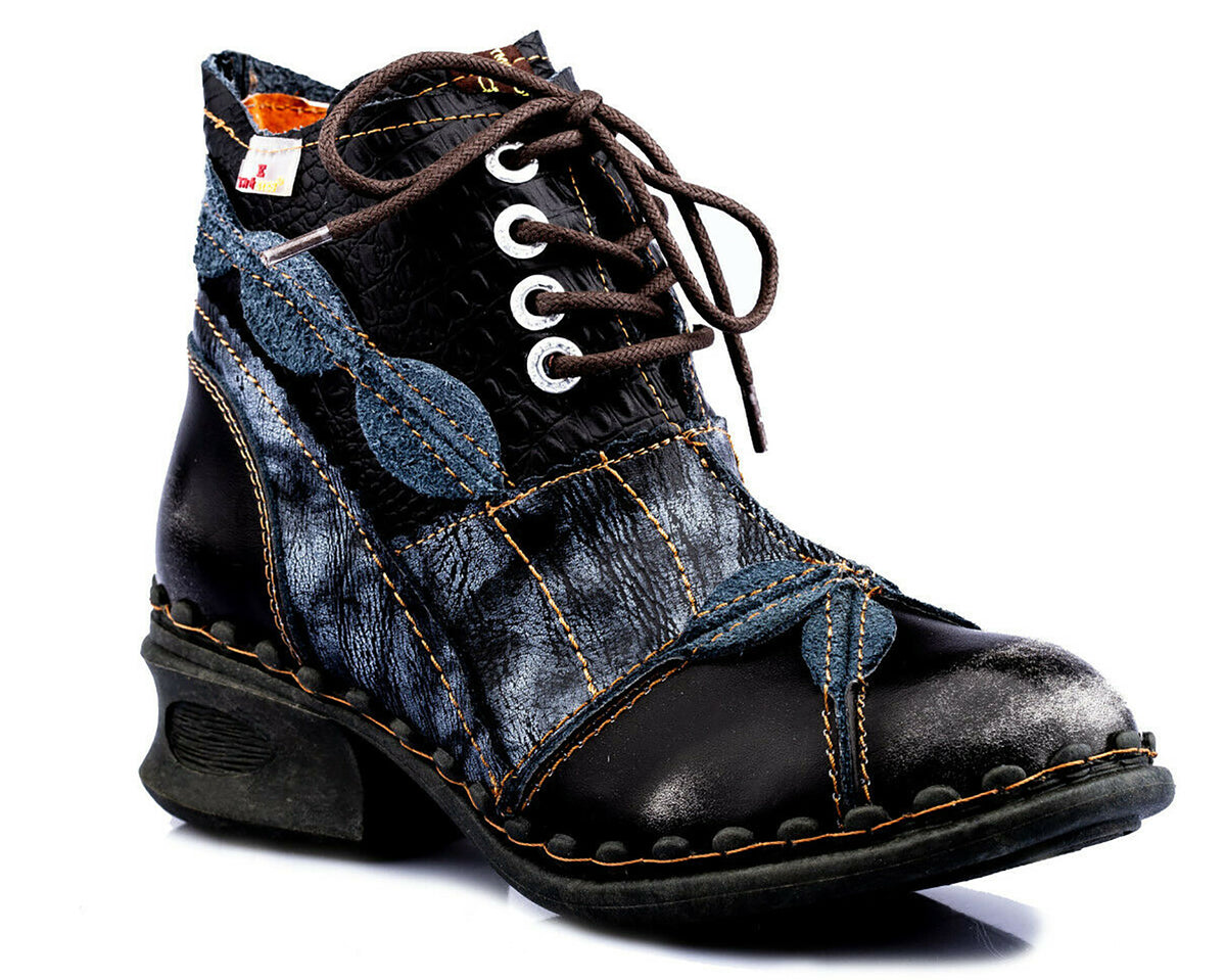 Damen Stiefeletten | TMA 5188A | Frühjahr | Sommer | Herbst | Echtleder | schwarz | Größen 36 - 42