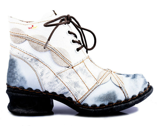 Damen Stiefeletten | TMA 5188A | Frühjahr | Sommer | Herbst | Echtleder | weiß | Größen 36 - 42