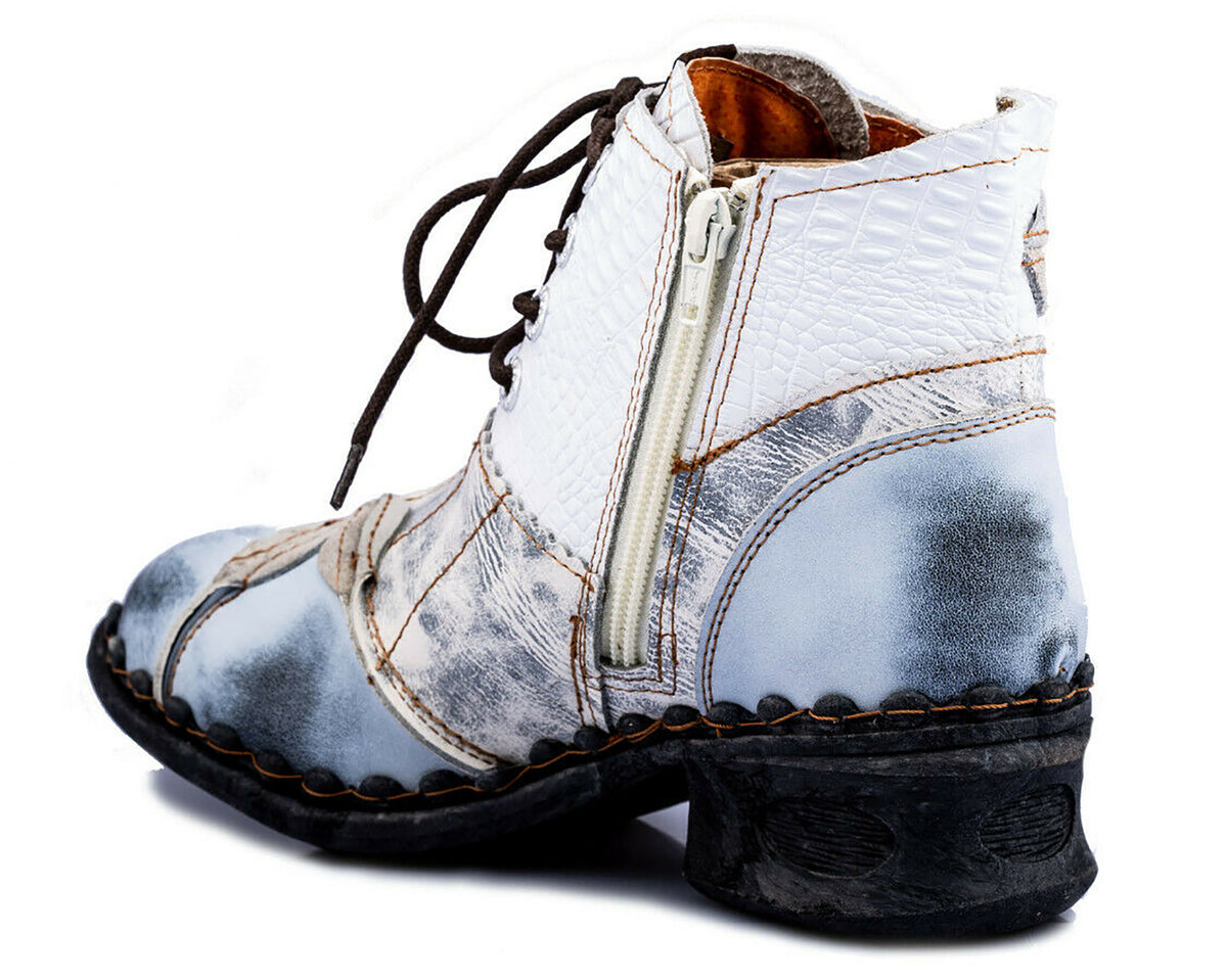 Damen Stiefeletten | TMA 5188A | Frühjahr | Sommer | Herbst | Echtleder | weiß | Größen 36 - 42