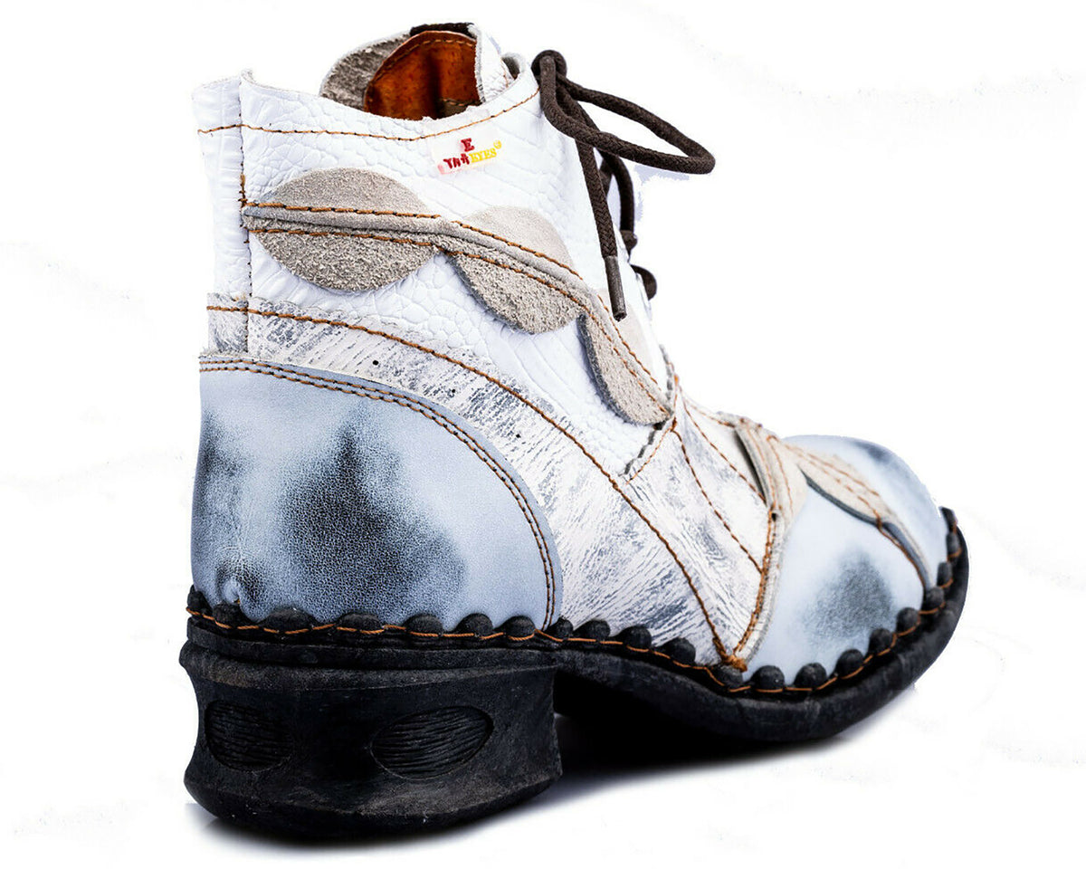 Damen Stiefeletten | TMA 5188A | Frühjahr | Sommer | Herbst | Echtleder | weiß | Größen 36 - 42