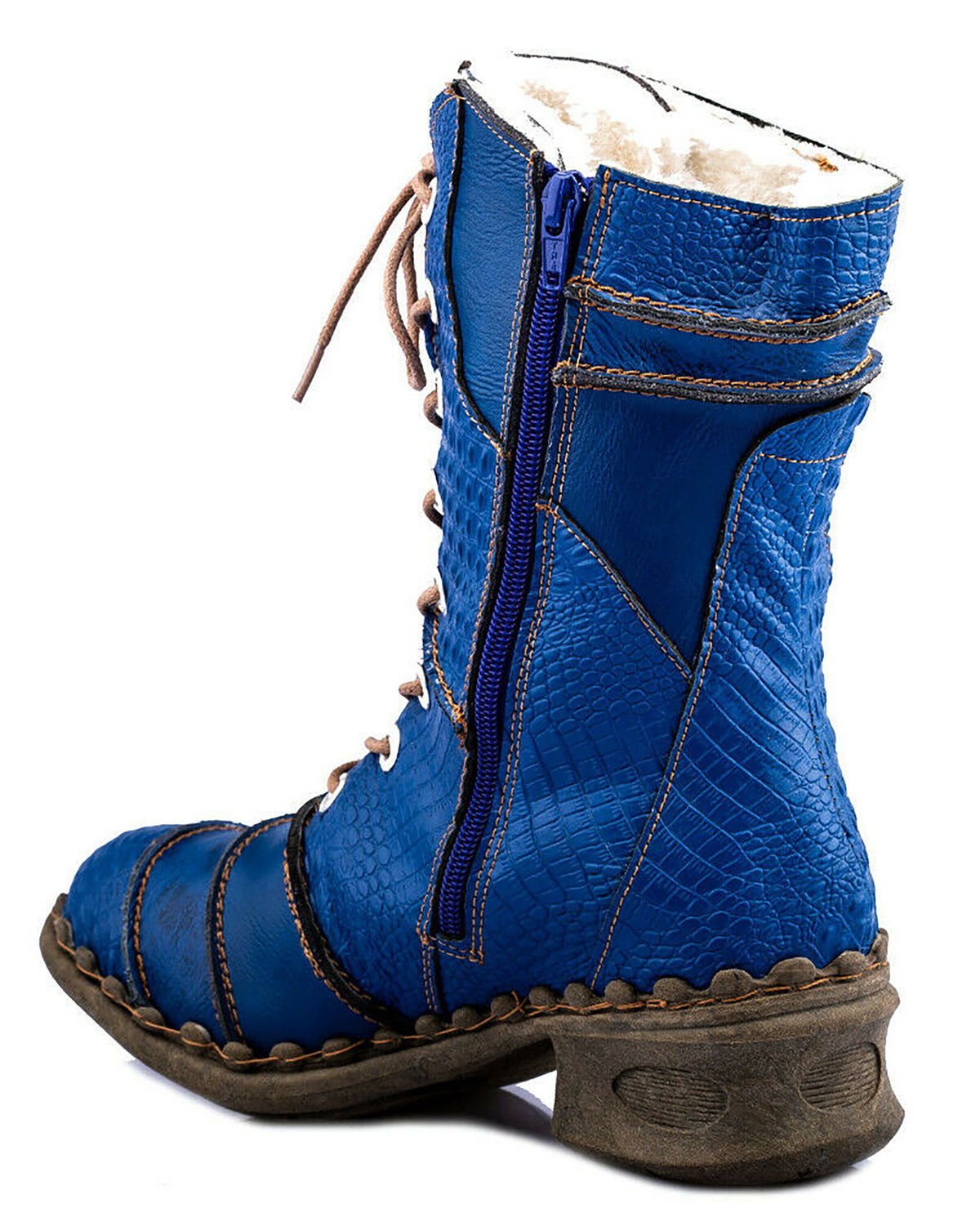 Damenstiefel | TMA 5199 | modische Stiefel für Damen | Winter | gefüttert | Echtleder | blau | Größen 36 - 42
