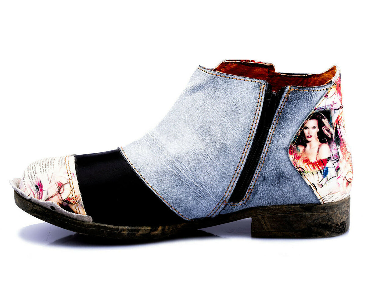 Damen Stiefeletten | TMA 5335 | Frühjahr | Sommer | Herbst | Echtleder | schwarz | Größen 36 - 42