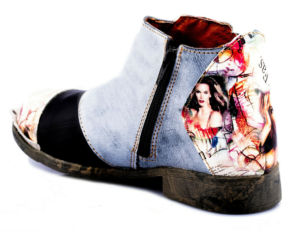 Damen Stiefeletten | TMA 5335 | Frühjahr | Sommer | Herbst | Echtleder | schwarz | Größen 36 - 42