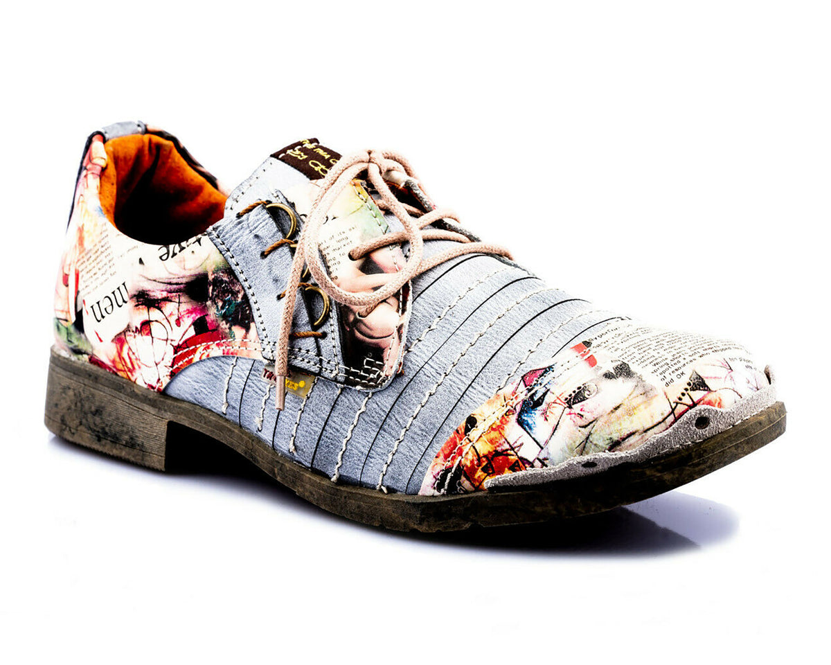 Damenschuhe | TMA 5363 | modischer Damen Halbschuh | Schnürer | Echtleder | schwarz | Größen 36 - 42